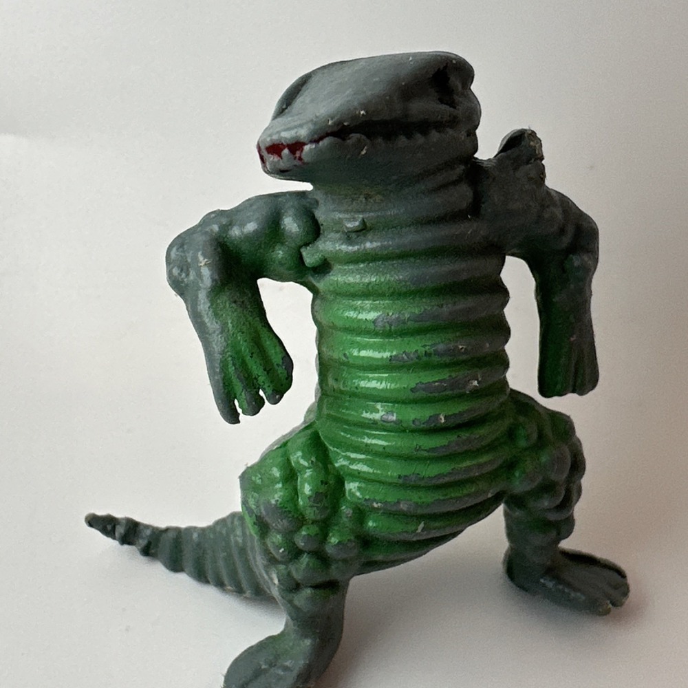 Vintage 1980s Chinasaur Green Reptile Monster Figure PVC Dinosaur Kaiju Toy Rare
